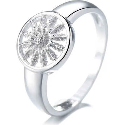 Majya Stříbrný prsten květinový motiv v kruhu BEATRICE 10059 6