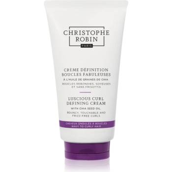 Christophe Robin Luscious Curl Defining Cream with Chia Seed Oil изглаждащ крем за чуплива и къдрава коса 150ml