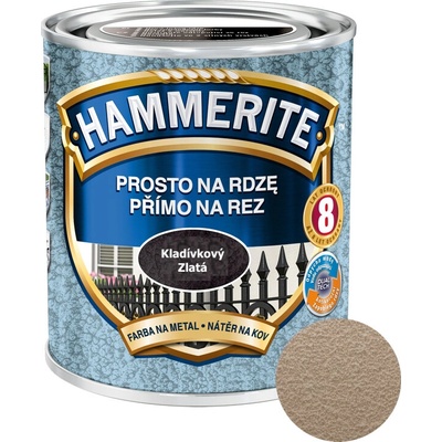 Hammerite Přímo na rez kladívkový 0,25l Zlatý