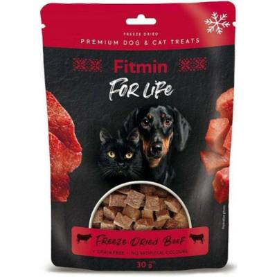 Fitmin For Life dog & cat cat mrazom sušené mäso Beef 10x30 g | Maškrty pre psy a mačky