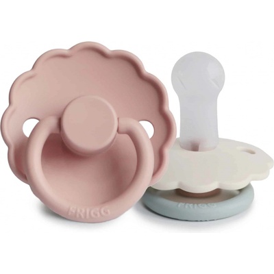 Frigg Daisy silikon dvojbalenie cumlíkov Blush/ Cotton Candy