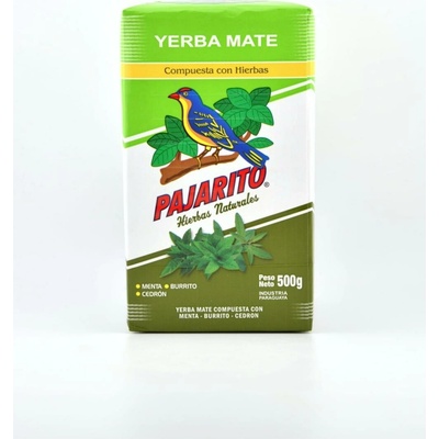 Yerba mate pajarito mint cedron a burito 500 g