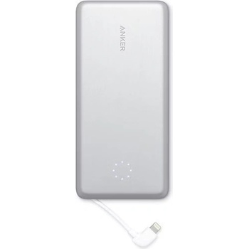 Anker Външна батерия с вграден Ligtning кабел и Lightning вход - Anker PowerCore+ 10000 Pro Power Bank with Lightning Cable 10000mAh (сребрист) (A1233H21)