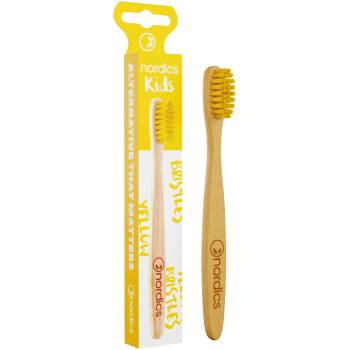 Nordics Бамбукова четка за зъби за деца, жълта