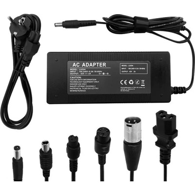 Lextool NABÍJEČKA PRO SKÚTRY A ELEKTROVOZIDLA 230V AC DC 42V/2A 84W 6 DC zástrček 5,5/8/12/17mm GX 9/16mm