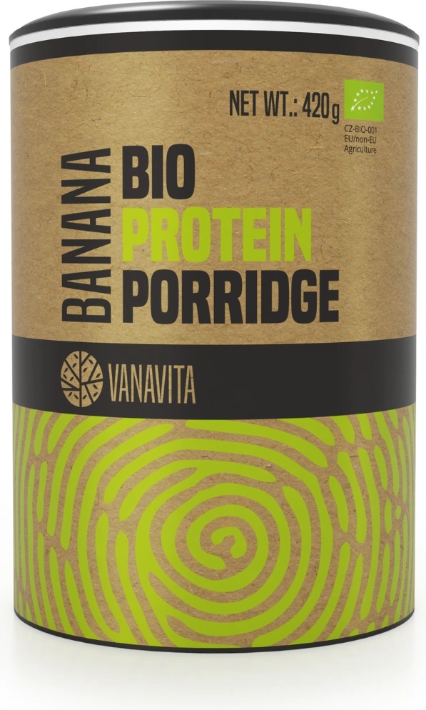 GymBeam VanaVita БИО протеинова каша 420 g банан