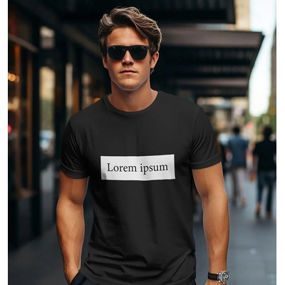 Bullshirt.sk pánske tričko Lorem Ipsum V2 čierne