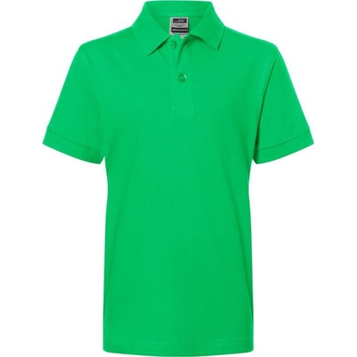 James & Nicholson JN 70K Piqué detské polo tričko zelená fern