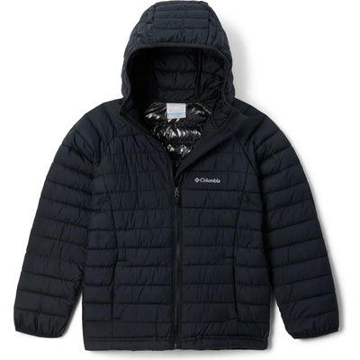 Columbia Детско синтетично яке Columbia Kid's Powder Lite II/1 Hooded Jacket Synthetic jacket - Black - размер 10-12 Years (703-4649-0114)