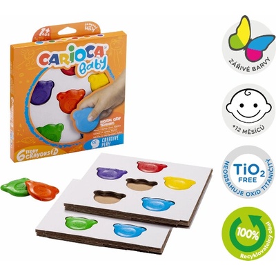 Carioca Baby Teddy voskovky 7 barev
