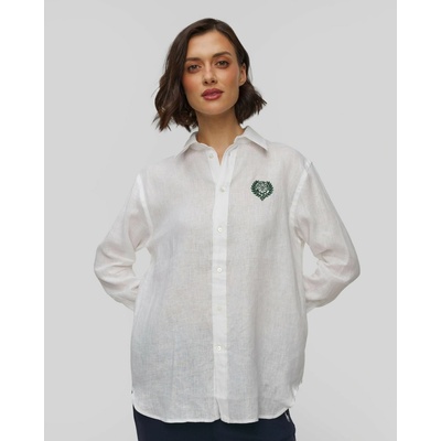 Polo Ralph Lauren Wimbledon dámska ľanová košeľa Biela