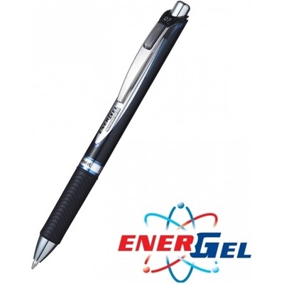 Pentel Автоматичен ролер Pentel Energel BLP77, син цвят на писане, дебелина на линията 0.7 mm, гел, черен, цената е за 1бр. (продава се в опаковка от 12бр. ) (OK26820)