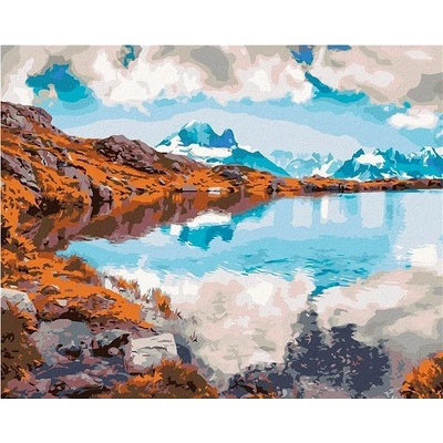 zuty Malování Podle Čísel Ráno Na Jezeře Lac Blanc 80 x 100 Cm Plátno Rám