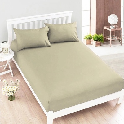 Pragati Fashion Jersey prostěradlo béžové 180x200