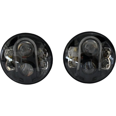 Súprava 7" LED svetlometov, E9 Európska homologácia, Čierna, Jeep Wrangler JK, TJ, CJ's, serie 9000U