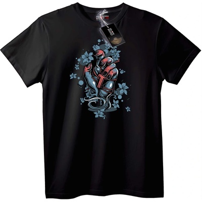 NOONEBRAND Тениска Механична ръка кръст - L, Black