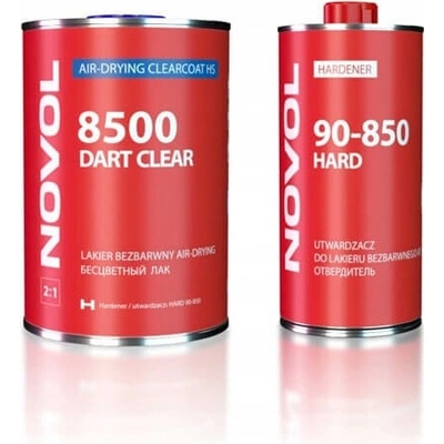 NOVOL bezfarebný lak DART CLEAR 8500 HS set 1L+0,5L tužidlo