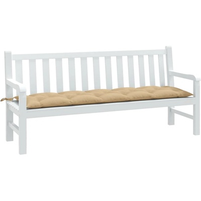 vidaXL Възглавница за градинска пейка меланж бежова 180x50x7 см плат (4002567)