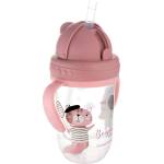 Canpol babies Нетечаща чаша със сламка Canpol - Bonjour Paris, 270 ml, Розова (56/607_red)