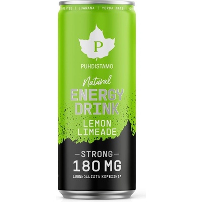 Puhdistamo Natural Energy Drink Strong Lemon 330 ml