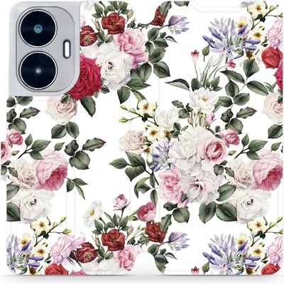 Mobiwear - Realme C55 - MD01S Růže na bílé – Zboží Živě