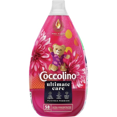 Coccolino Коколино Ultimate Care Фуксия Пасион ултраконцентриран Омекотител 58 пранета 870 мл (8720181414916)