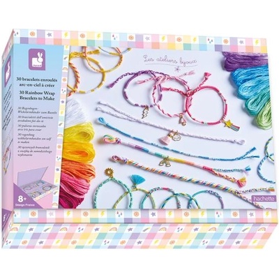 Janod Atelier Креативен комплект Изработка на бижута Дъгови гривни 30 бр