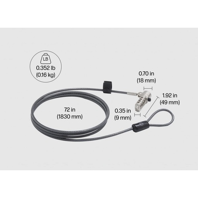 Káblový zámok HP Nano Combo 63B28AA