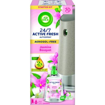 Air Wick Active Fresh Автоматичен спрей за освежаване на въздуха, аромат Жасминов букет, 228мл (5999109546746)