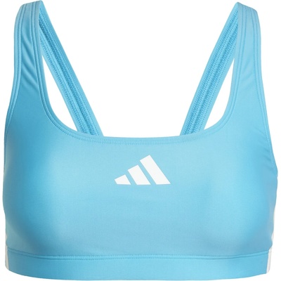 Adidas Дамски комплект бикини Adidas Women's 3 Stripes Bold Bikini Bikini - Lucid Cyan / White - размер 36 (EU) (150-4470-0214)