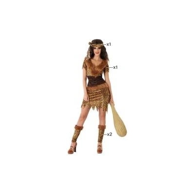 BigBuy Carnival Маскировъчен костюм за възрастни Пещерен човек Дама Размер xxl