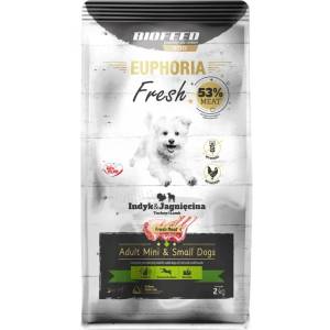 Biofeed EUPHORIA Fresh с пуйка и агнешко (мини и малки породи) 2 кг