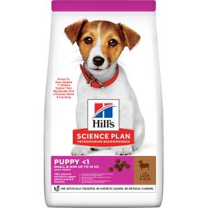 Hill's Суха храна за подрастващи кученца от малки и мини породи Hill's Science Plan Small & Mini Puppy, с агнешко и ориз - 0.300