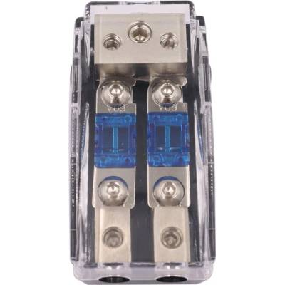 Distribuční blok pouzdro pro 2 pojistky MIDI nebo ANL MINI s průhledným krytem Distribuční blok pouzdro pro 2 pojistky MIDI nebo ANL MINI pro pojistky o délce 41mm
