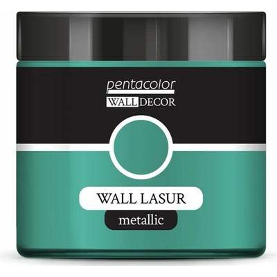 Pentart Wall Decor metalická lazúra 500 ml Modro-zlatá