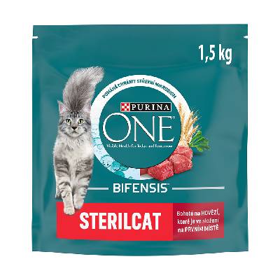 Purina One Sterilcat s hovädzím a pšenicou 1,5 kg