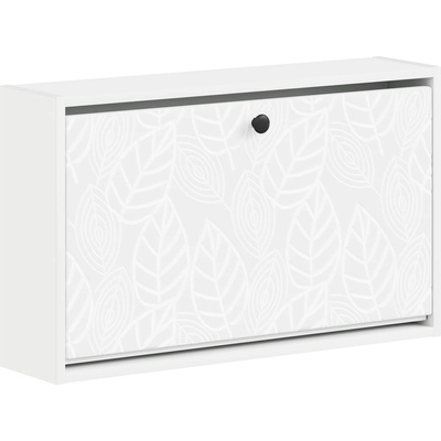 vidaXL Стенно шкафче за обувки DELFT 71 x 17 x 43 см Бяло (897065)