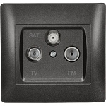 ELMARK Rhyme Тv+fm+sat КОНТАКТ ГРАФИТ МЕТАЛИК (11685)