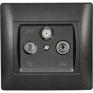 ELMARK Rhyme Тv+fm+sat КОНТАКТ ГРАФИТ МЕТАЛИК (11685)