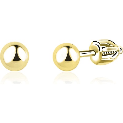 Duppi dievčenské náušnice guličky DU 32478 zo žltého zlata zapínanie balónik