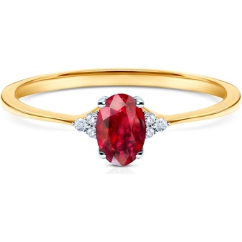 SAVICKI Годежен пръстен Savicki: двуцветно злато, рубин