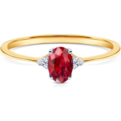 SAVICKI Годежен пръстен Savicki: двуцветно злато, рубин