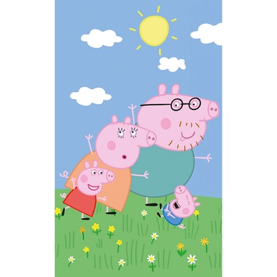 Carbotex Prasiatko Pepina s rodinkou bavlnený froté uterák 30x50 cm