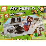  Конструктор с фигура My World със синьо-кафява фигура 39 части