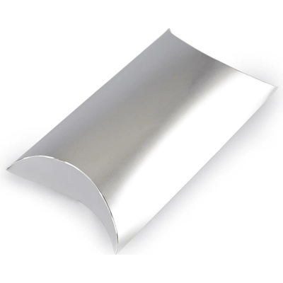 Dárková krabička metalická, malé, 4 stříbrná