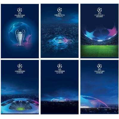 CHAMPIONS LEAGUE Zošit s kockovaným riadkovaním A4