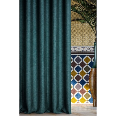 Hotový záves MOROCCO 3 tmavotyrkysový - na priechodkách