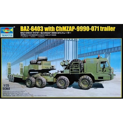 Trumpeter BAZ-6403 with ChMZAP-9990-071 trailer 1:35