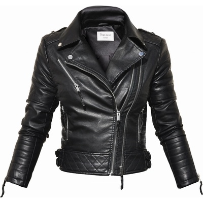 Fashionweek Bunda ramoneska krivák MOTO BIKER HM41 Čierna