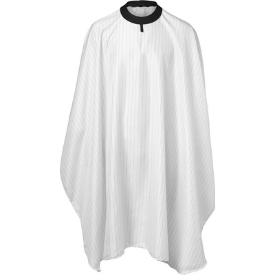 BraveHead Cutting Cape w./ Silicone Neck pláštenka na strihanie so silikónovým límcom, na cvočky 5537 biela